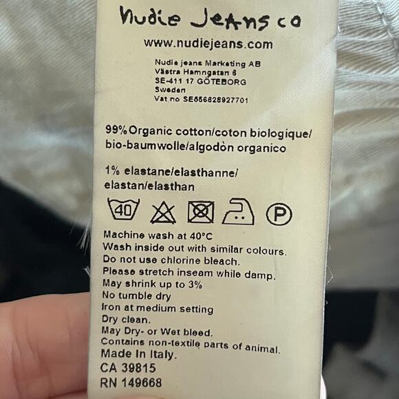 Nudie Jeans Men Brute Knut Jeans 29X28 Dry Cold Black Organic Casual Minimalist - Picture 8 of 10